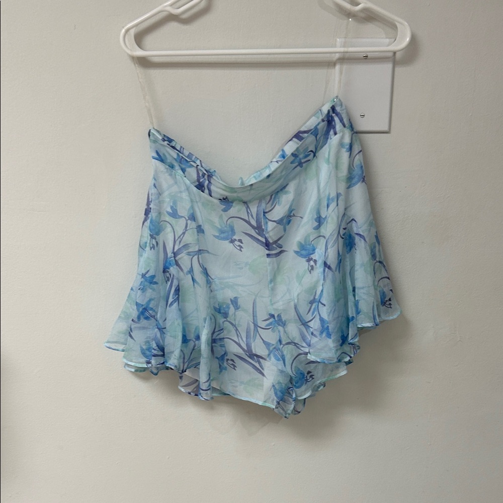 Floral Blue and White Women's Skort